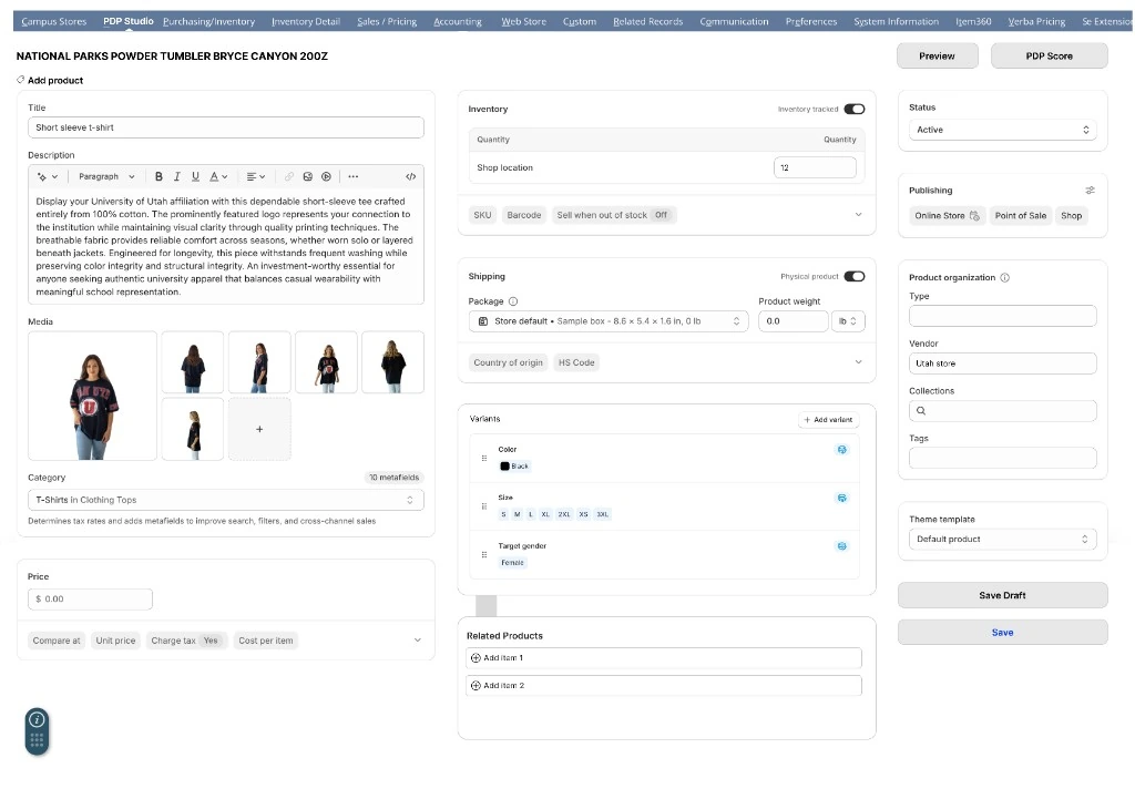 Redesigned NetSuite PDP Studio interface